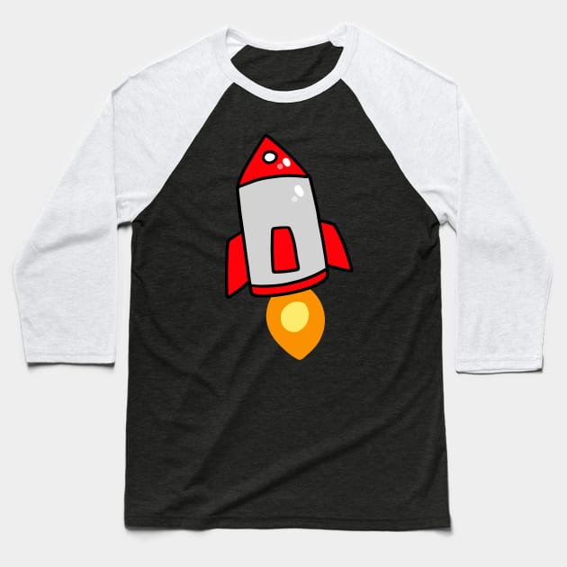 Cute Rocket Baseball T-Shirt by saradaboru